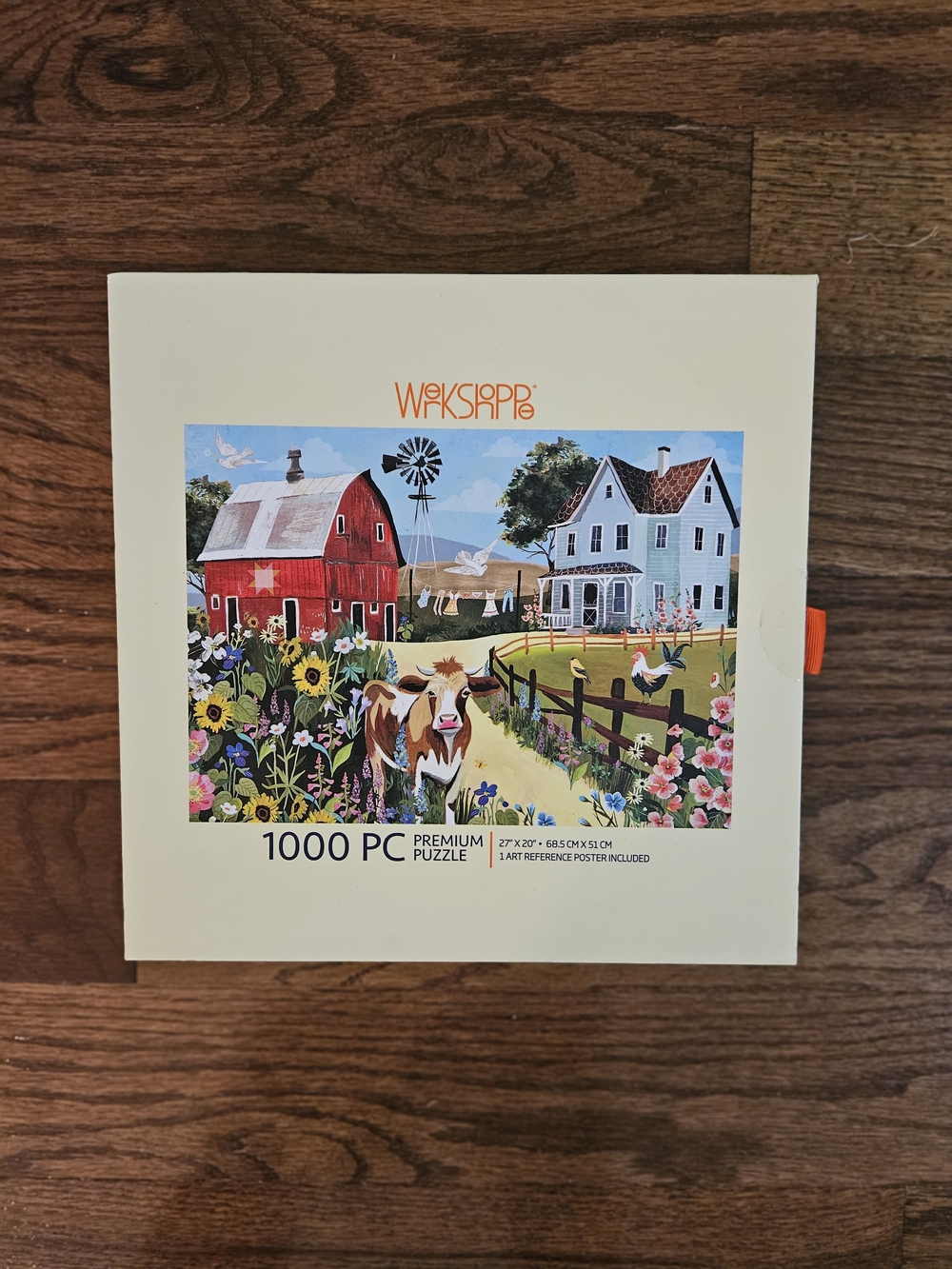 Wekshoppe 1000-Piece Farmhouse Puzzle - Colorful Farm Art